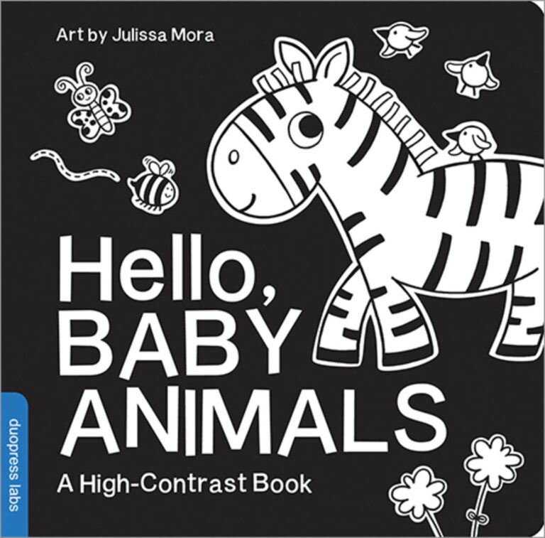 Hello, Baby Animals: A Durable High-Contrast Black-and-White Board Book for Newborns and Babies